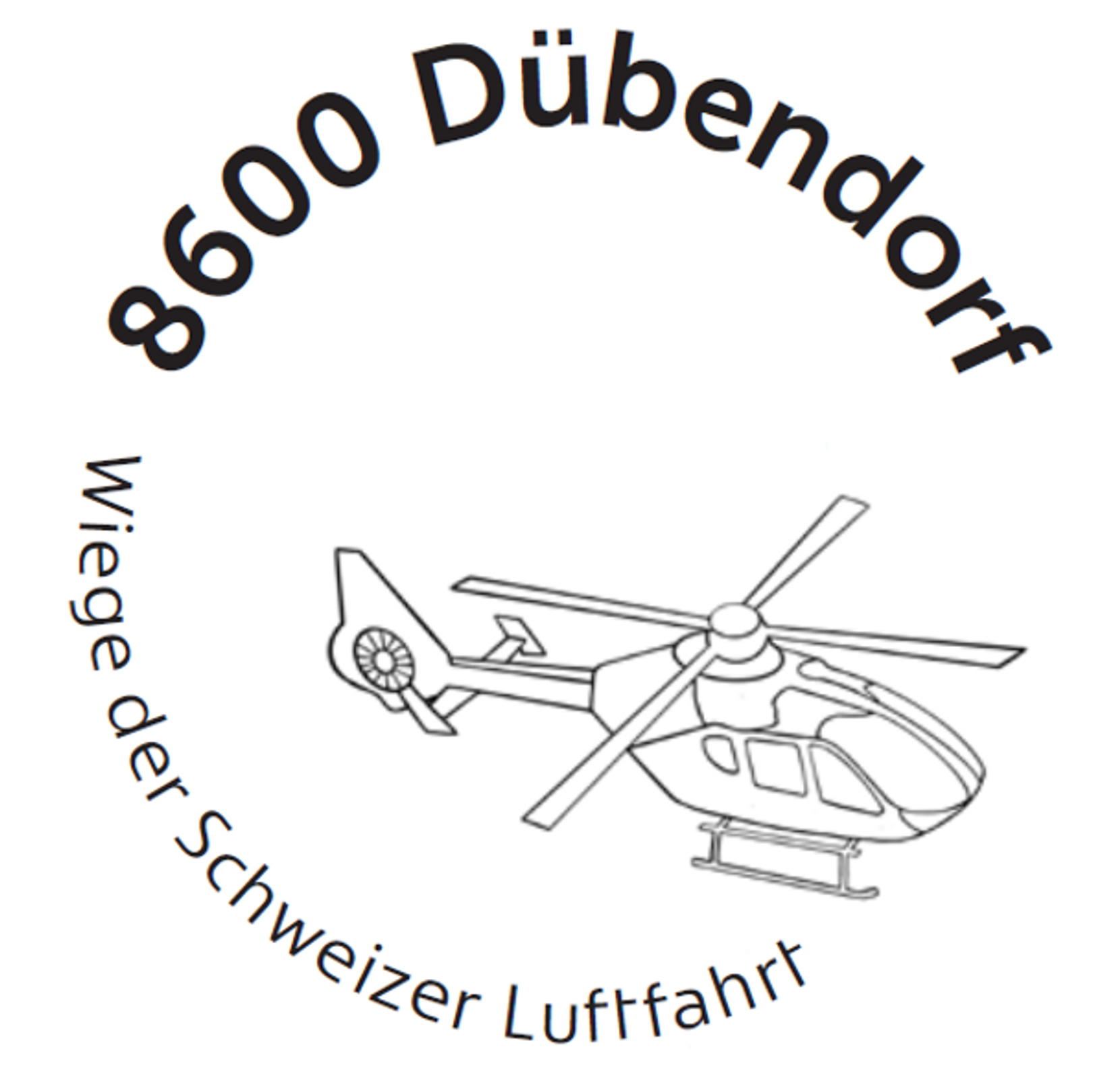 Werbedatumsstempel Helikopter 2024